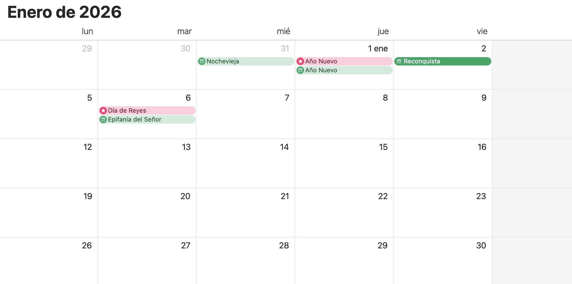 Foto Calendario